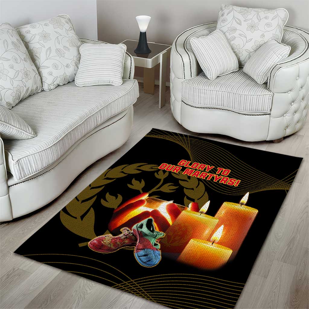20 June Eritrea Martyrs Day Area Rug Glory To Our Martyrs LT14