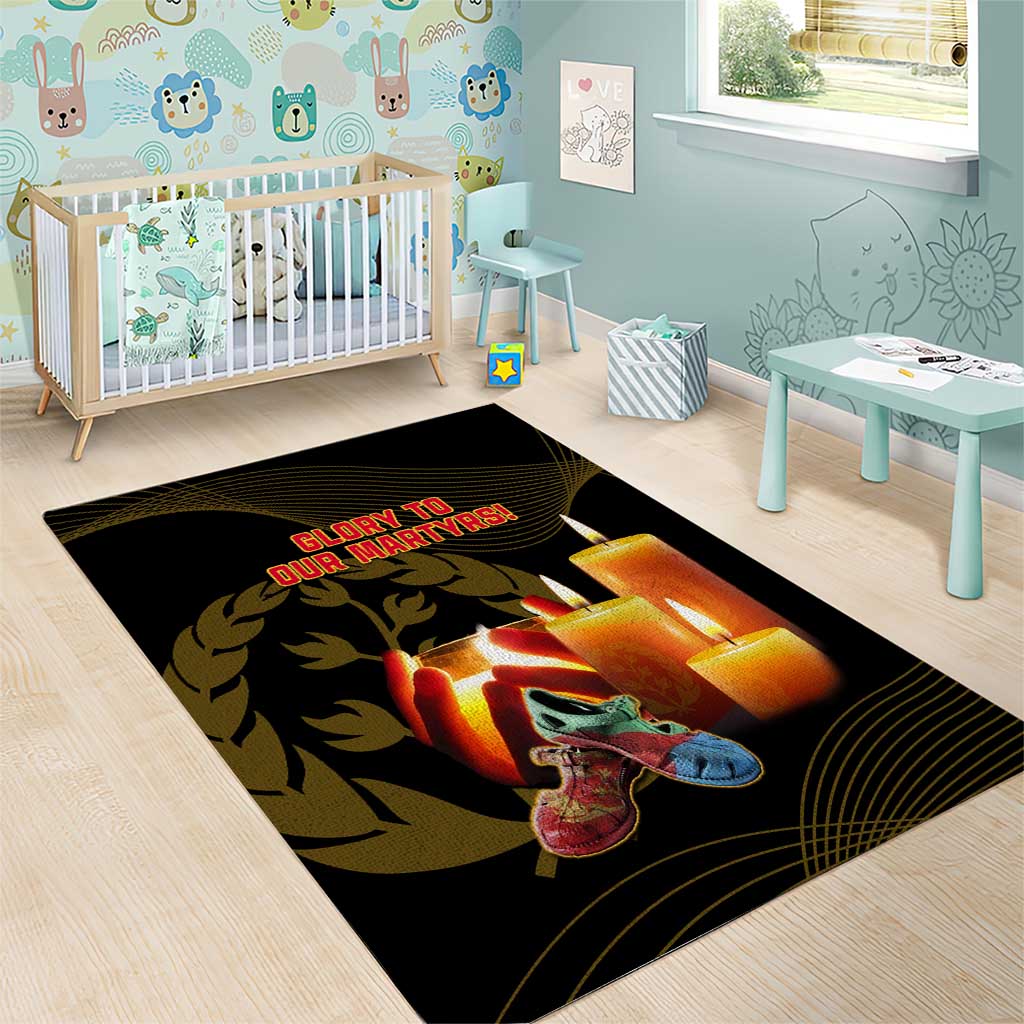 20 June Eritrea Martyrs Day Area Rug Glory To Our Martyrs LT14