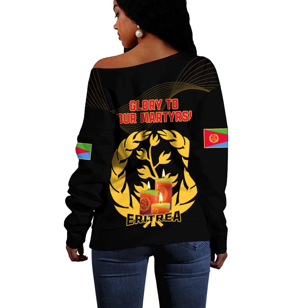 20 June Eritrea Martyrs Day Off Shoulder Sweater Glory To Our Martyrs LT14