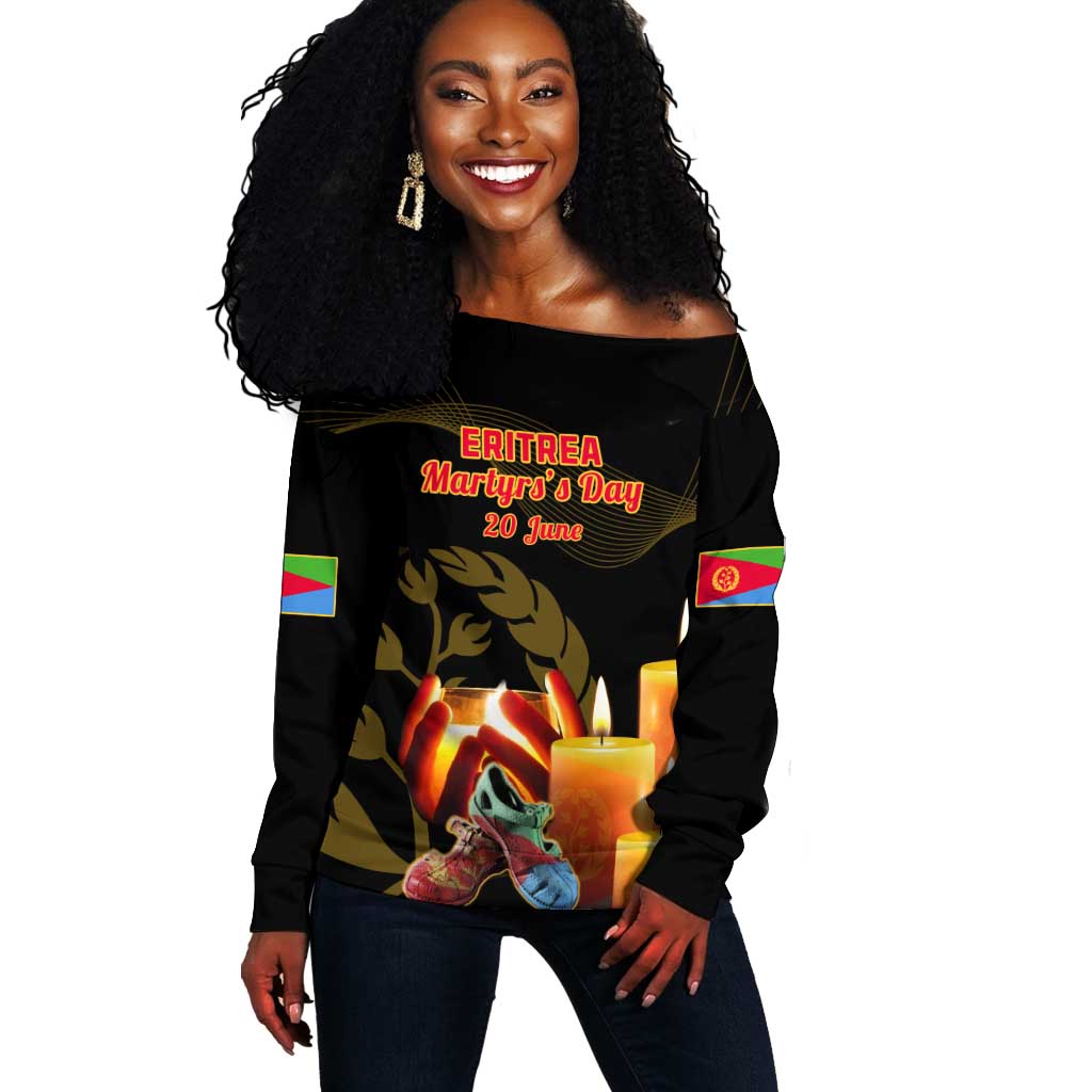 Personalised 20 June Eritrea Martyrs Day Off Shoulder Sweater Glory To Our Martyrs LT14
