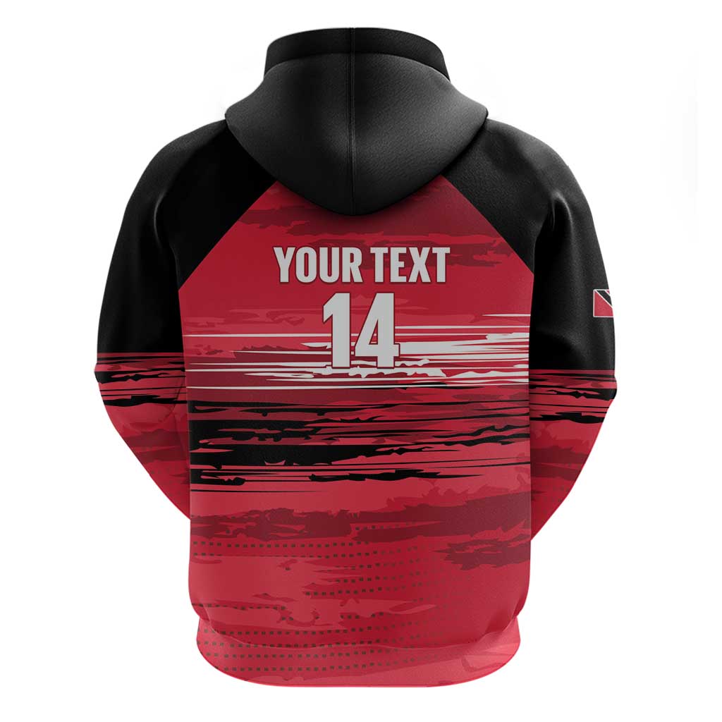 Custom Trinidad and Tobago Football Hoodie 2025 Grunge Version LT14