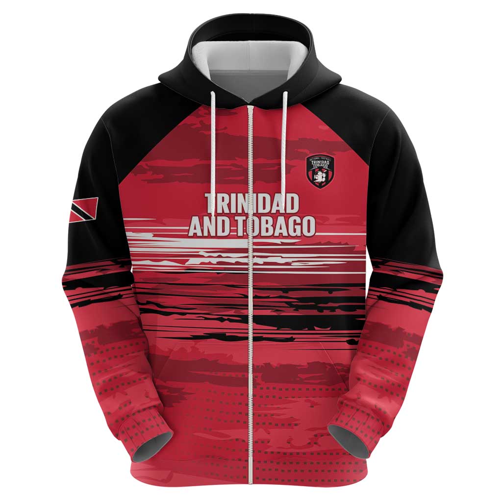 Custom Trinidad and Tobago Football Hoodie 2025 Grunge Version LT14