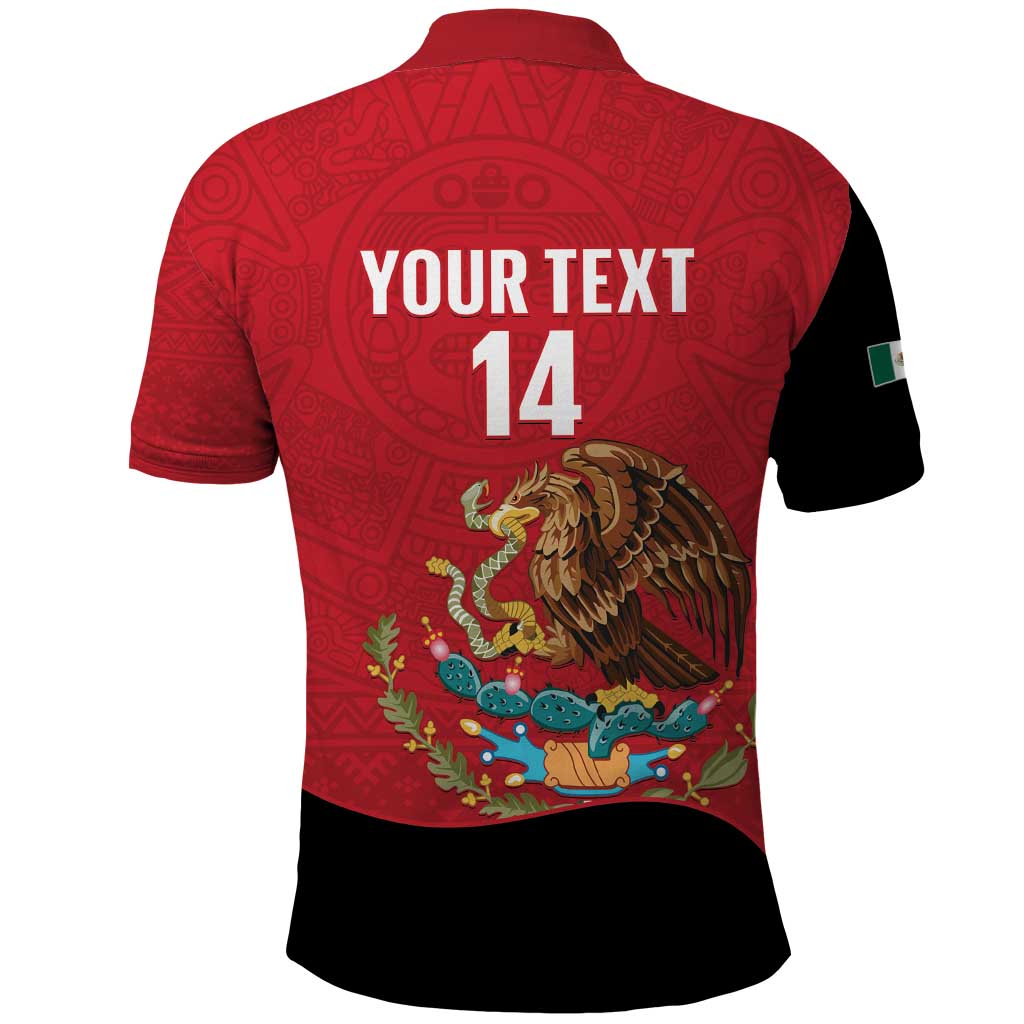 Custom Mexico Football Polo Shirt Tu Puedes El Tricolor Red LT14