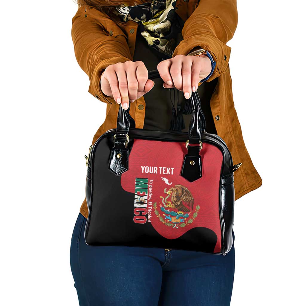 Custom Mexico Football Shoulder Handbag Tu Puedes El Tricolor Red LT14