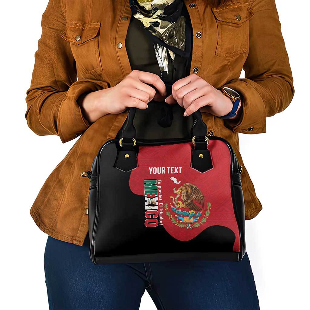 Custom Mexico Football Shoulder Handbag Tu Puedes El Tricolor Red LT14