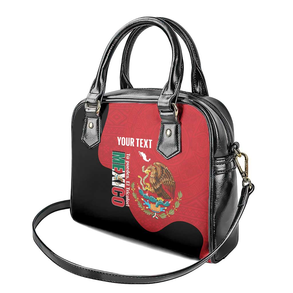 Custom Mexico Football Shoulder Handbag Tu Puedes El Tricolor Red LT14