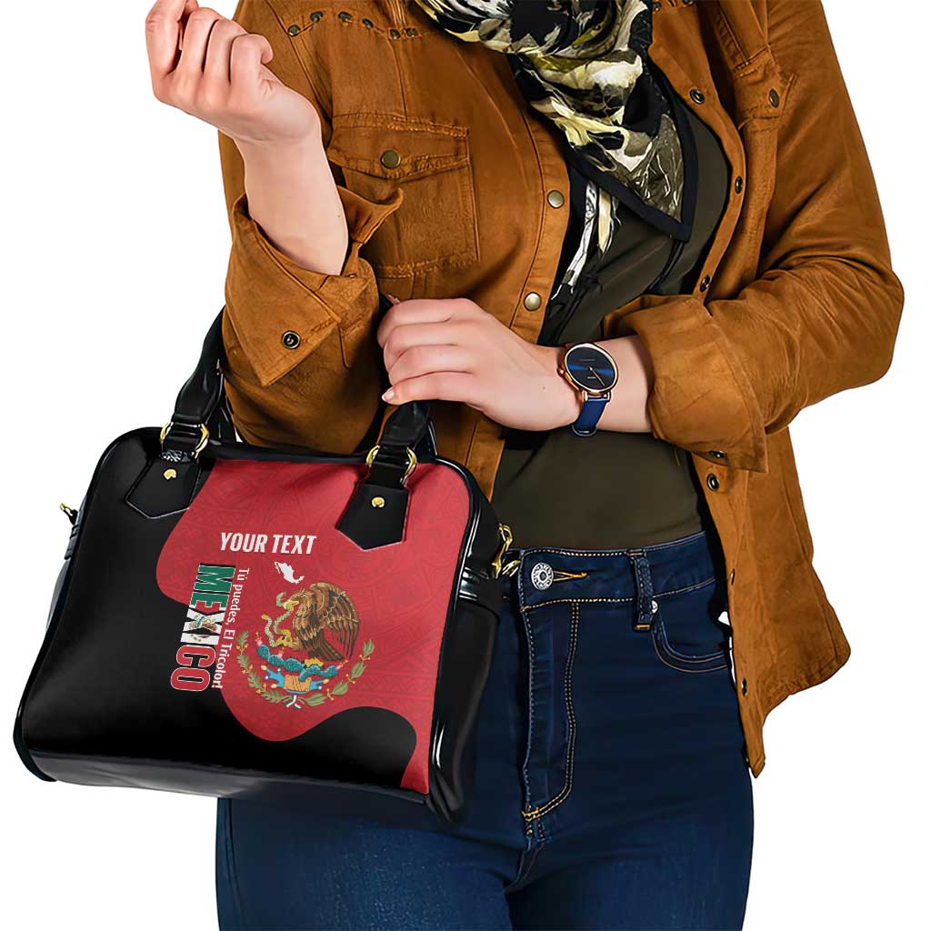 Custom Mexico Football Shoulder Handbag Tu Puedes El Tricolor Red LT14
