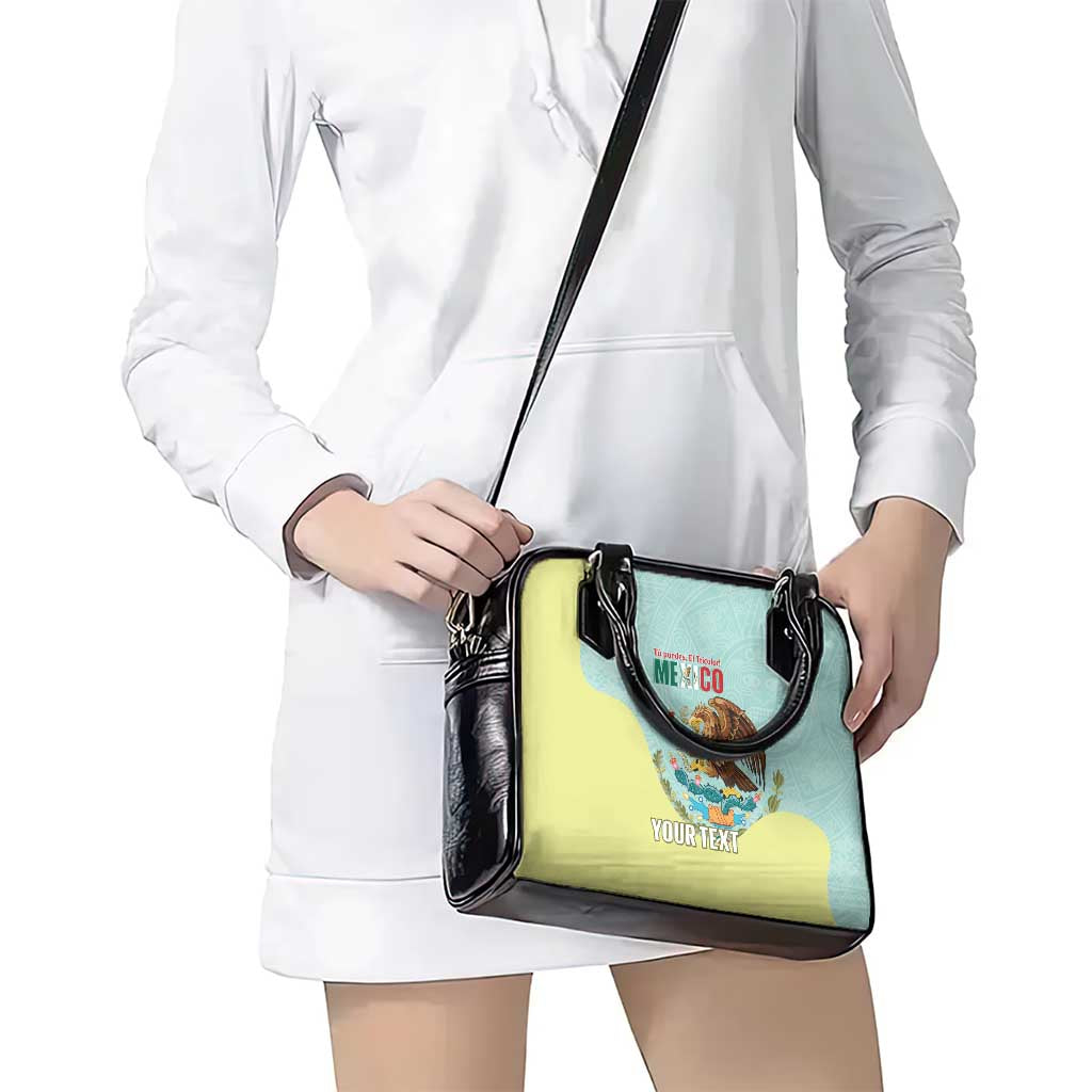 Custom Mexico Football Shoulder Handbag Tu Puedes El Tricolor Cyan LT14