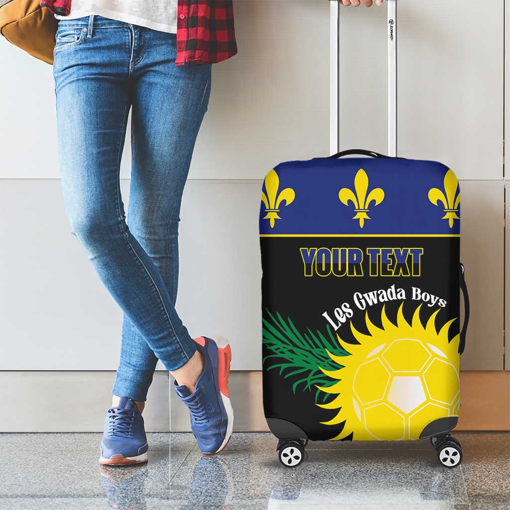 Custom Guadeloupe Football Luggage Cover Allez Gwada Boys LT14