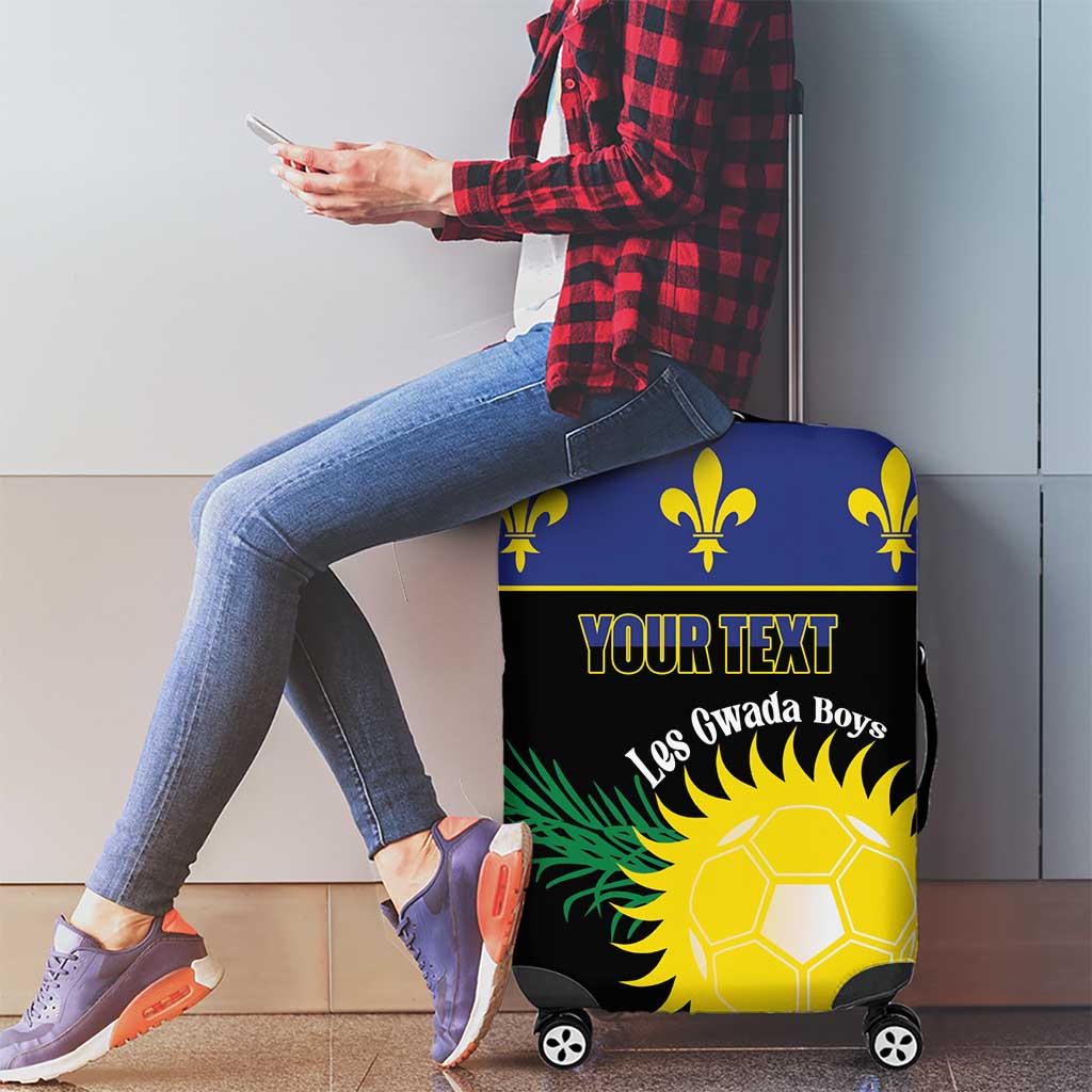 Custom Guadeloupe Football Luggage Cover Allez Gwada Boys LT14