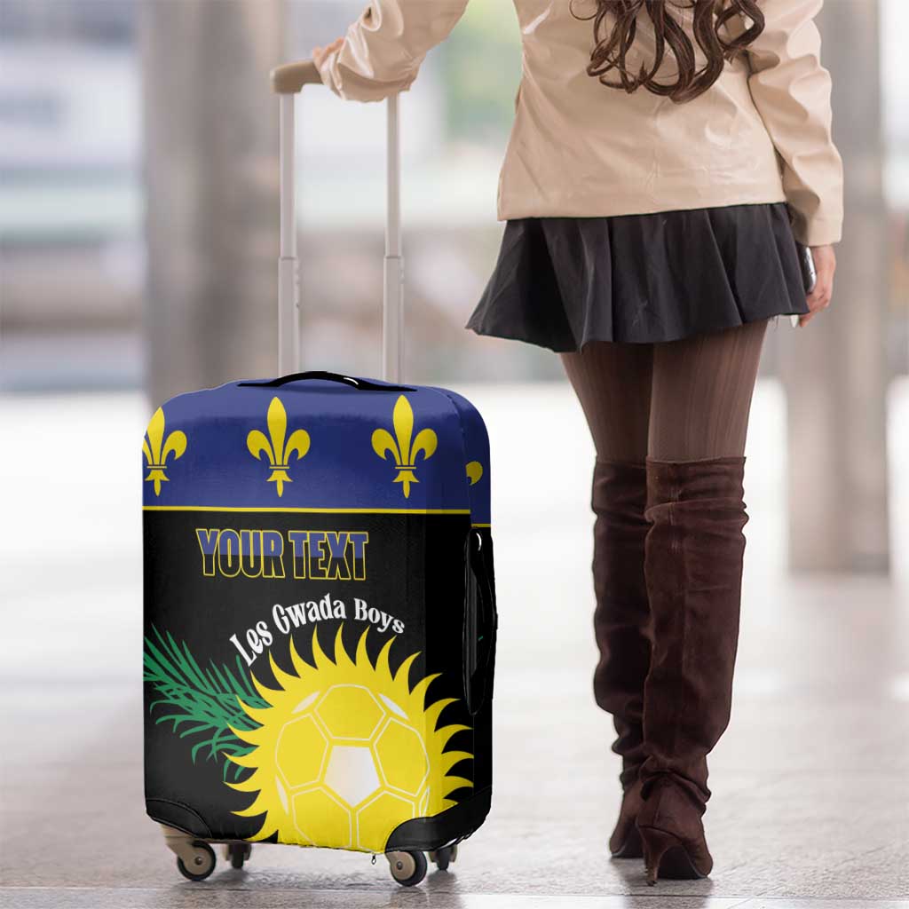 Custom Guadeloupe Football Luggage Cover Allez Gwada Boys LT14