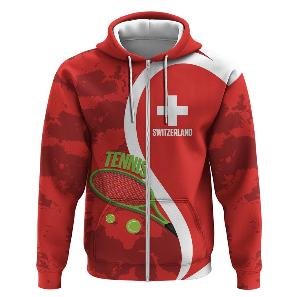 Personalised Switzerland Tennis Hoodie Swiss Born To Play LT14