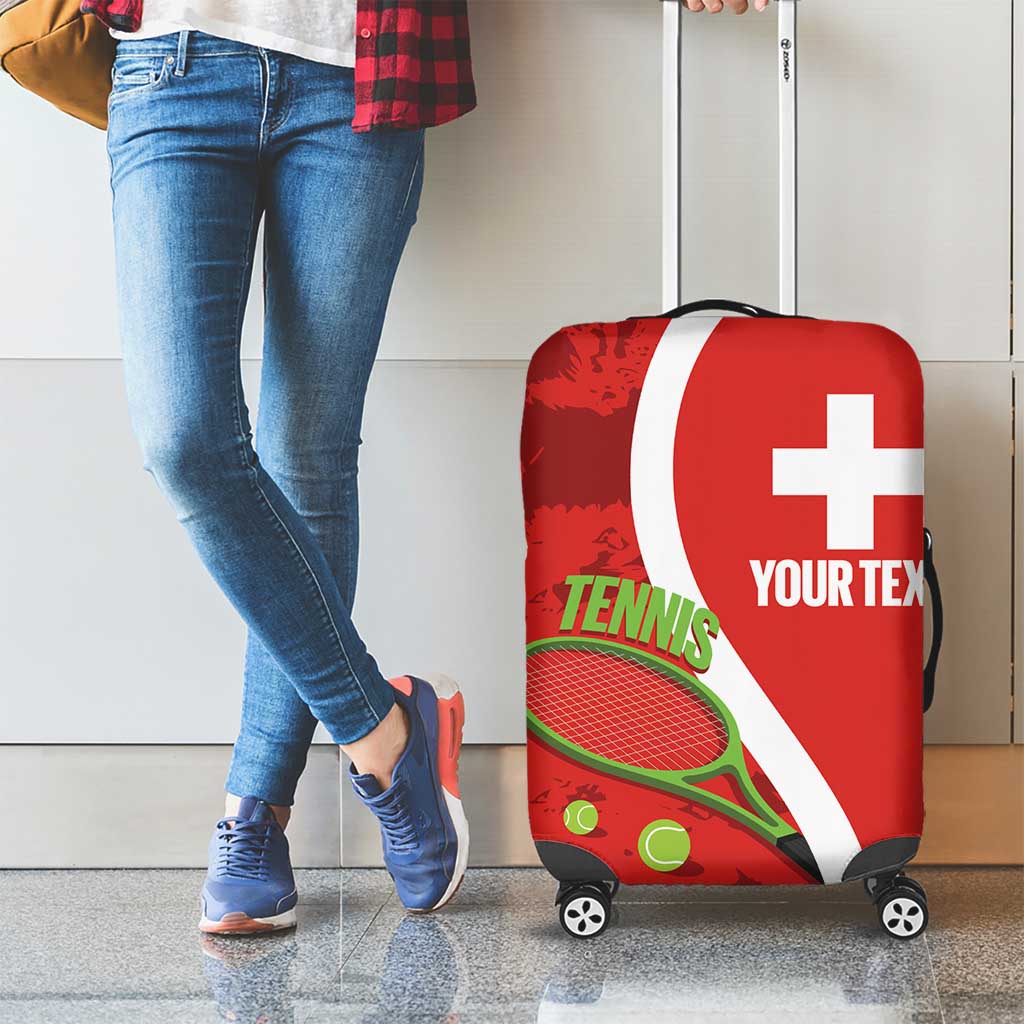 Personalised Switzerland Tennis Luggage Cover Swiss Born To Play LT14