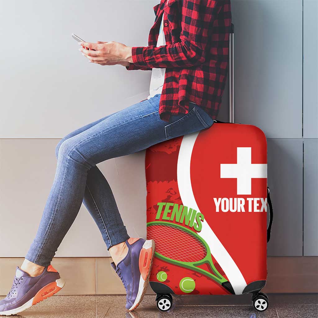Personalised Switzerland Tennis Luggage Cover Swiss Born To Play LT14