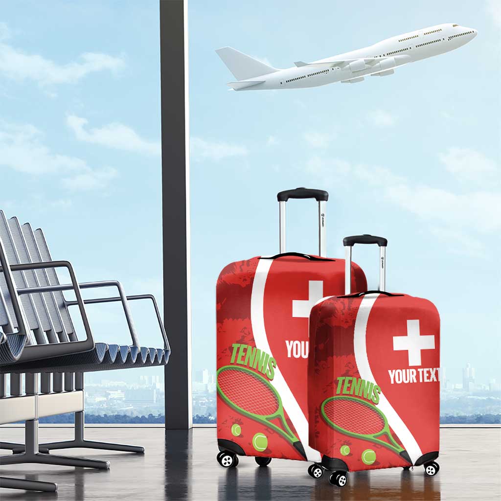 Personalised Switzerland Tennis Luggage Cover Swiss Born To Play LT14