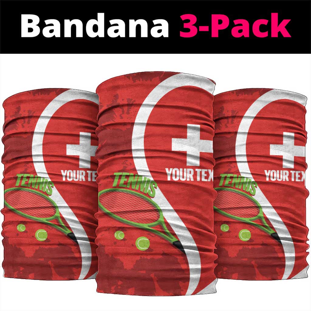Personalised Switzerland Tennis Neck Gaiter Swiss Born To Play LT14