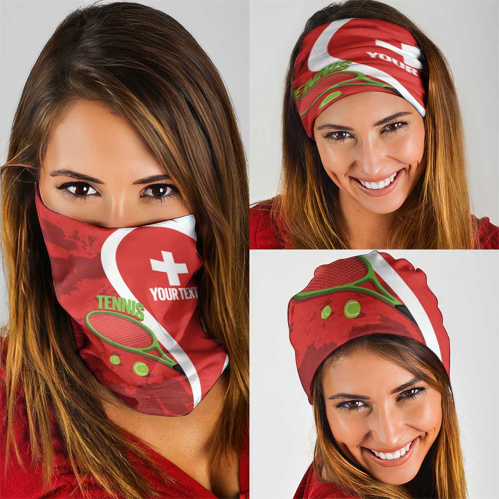 Personalised Switzerland Tennis Neck Gaiter Swiss Born To Play LT14