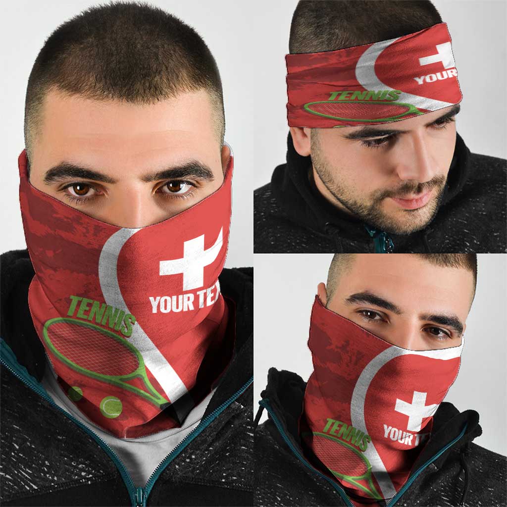 Personalised Switzerland Tennis Neck Gaiter Swiss Born To Play LT14