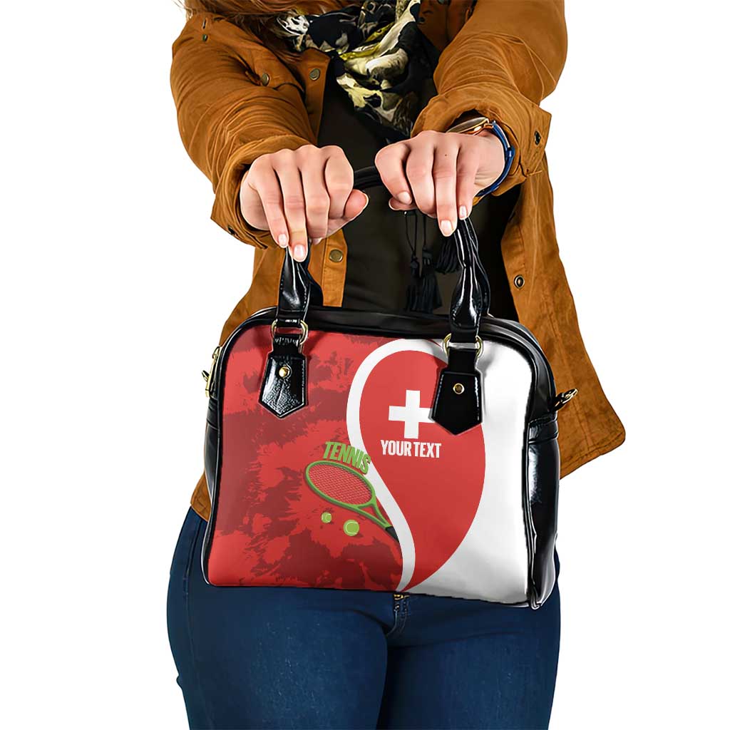 Personalised Switzerland Tennis Shoulder Handbag Swiss Born To Play LT14