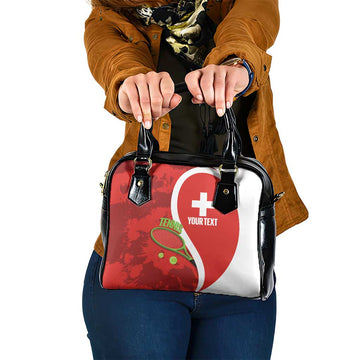 Personalised Switzerland Tennis Shoulder Handbag Swiss Born To Play LT14
