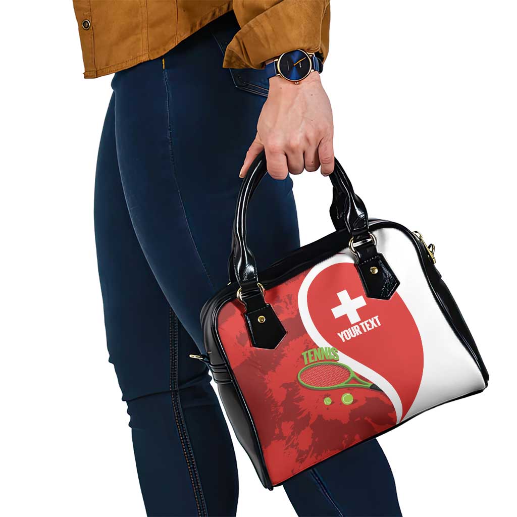 Personalised Switzerland Tennis Shoulder Handbag Swiss Born To Play LT14