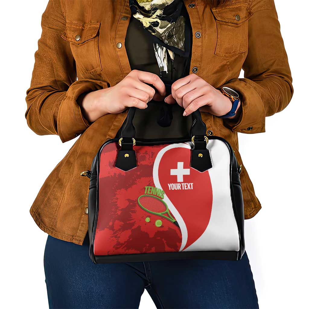 Personalised Switzerland Tennis Shoulder Handbag Swiss Born To Play LT14