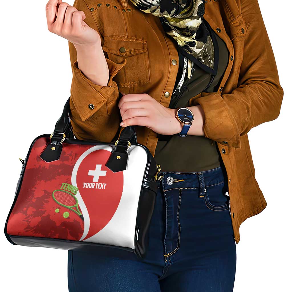 Personalised Switzerland Tennis Shoulder Handbag Swiss Born To Play LT14