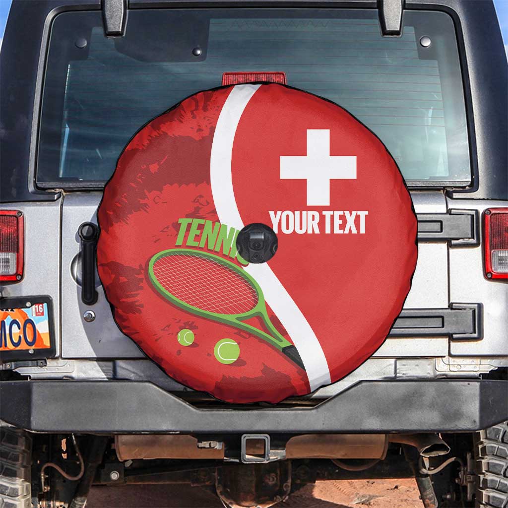 Personalised Switzerland Tennis Spare Tire Cover Swiss Born To Play LT14
