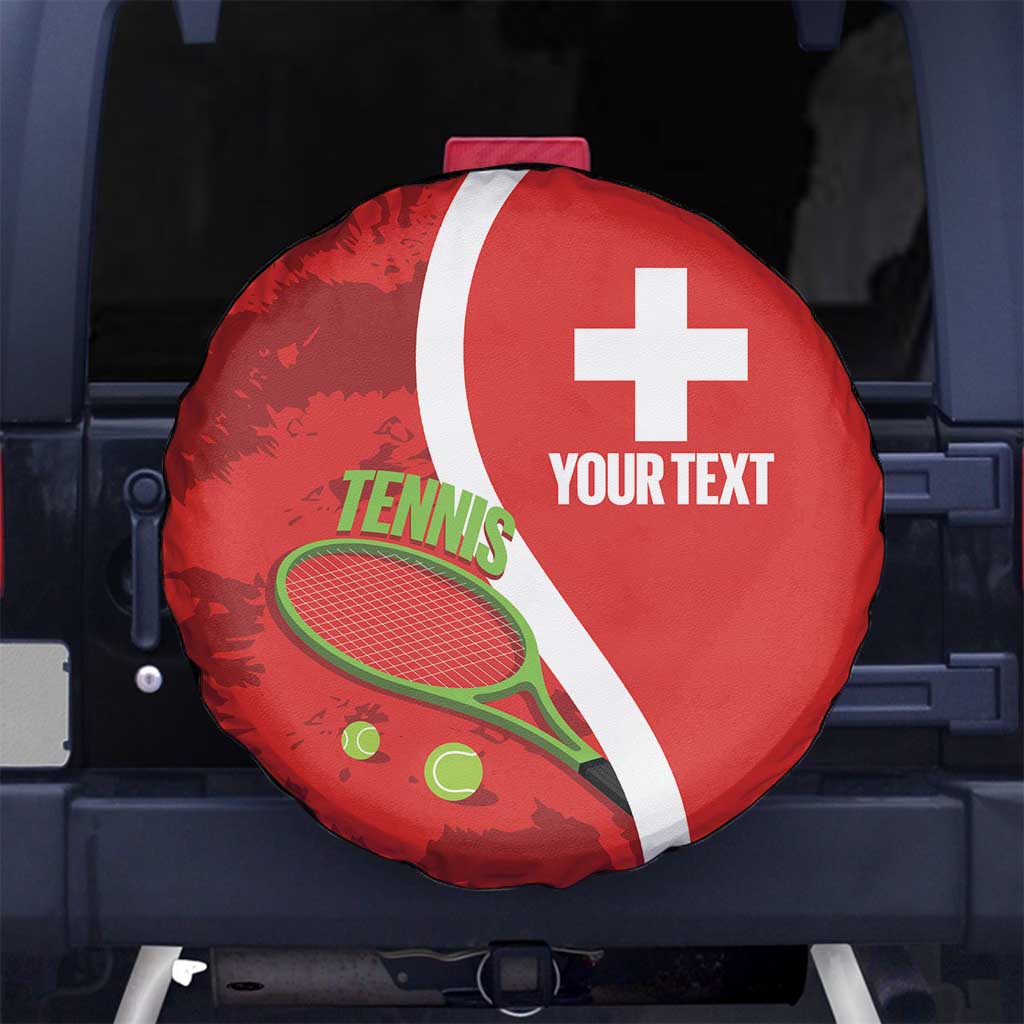 Personalised Switzerland Tennis Spare Tire Cover Swiss Born To Play LT14