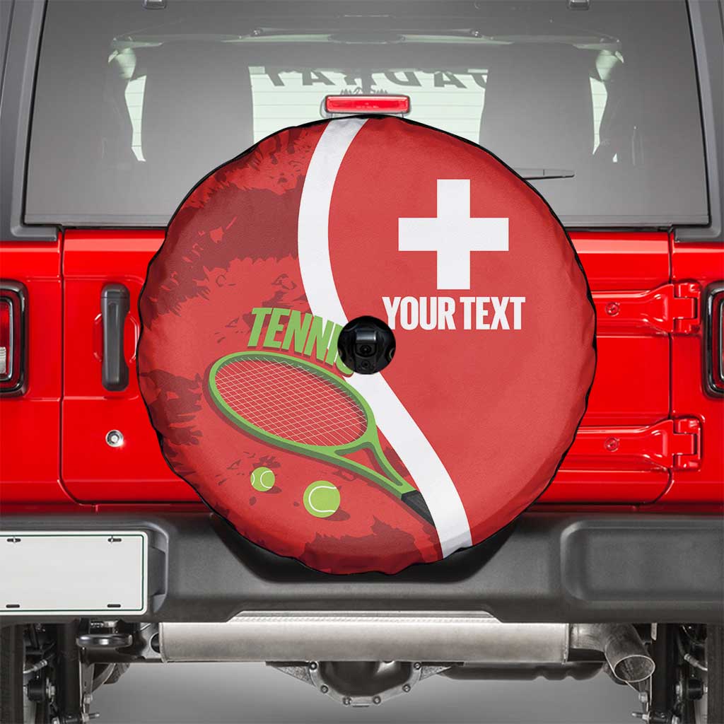 Personalised Switzerland Tennis Spare Tire Cover Swiss Born To Play LT14