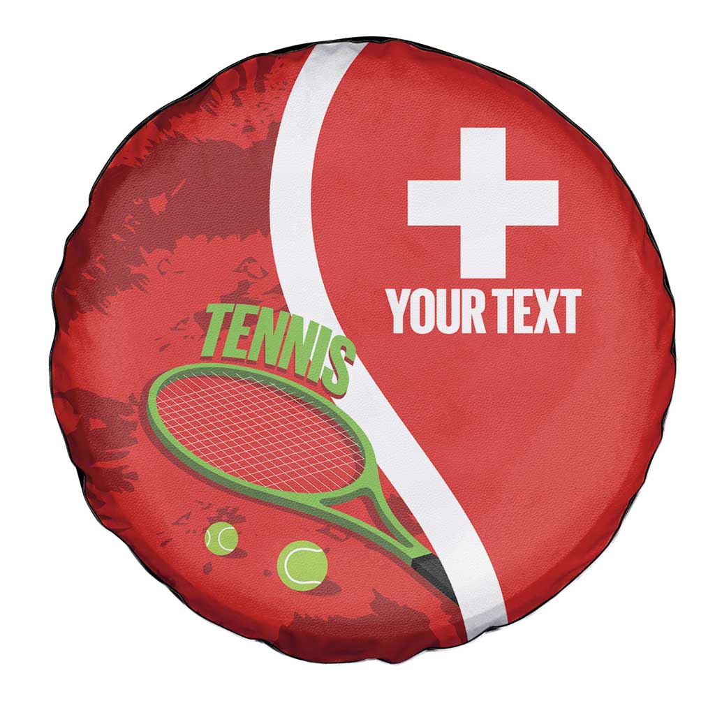Personalised Switzerland Tennis Spare Tire Cover Swiss Born To Play LT14