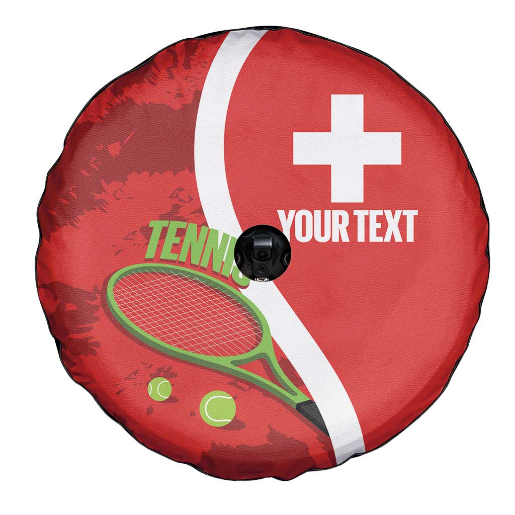 Personalised Switzerland Tennis Spare Tire Cover Swiss Born To Play LT14