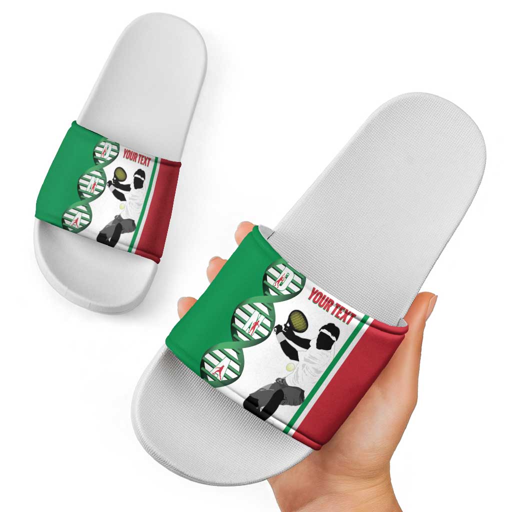Personalised Italy Tennis Slide Sandals Its In My DNA LT14