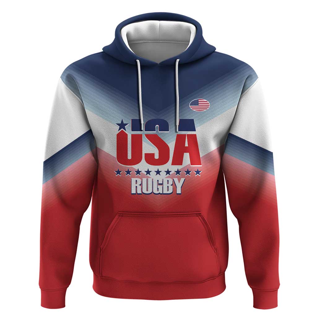 Custom USA Rugby Hoodie 2024 Simple Style LT14