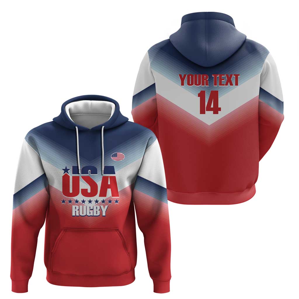 Custom USA Rugby Hoodie 2024 Simple Style LT14