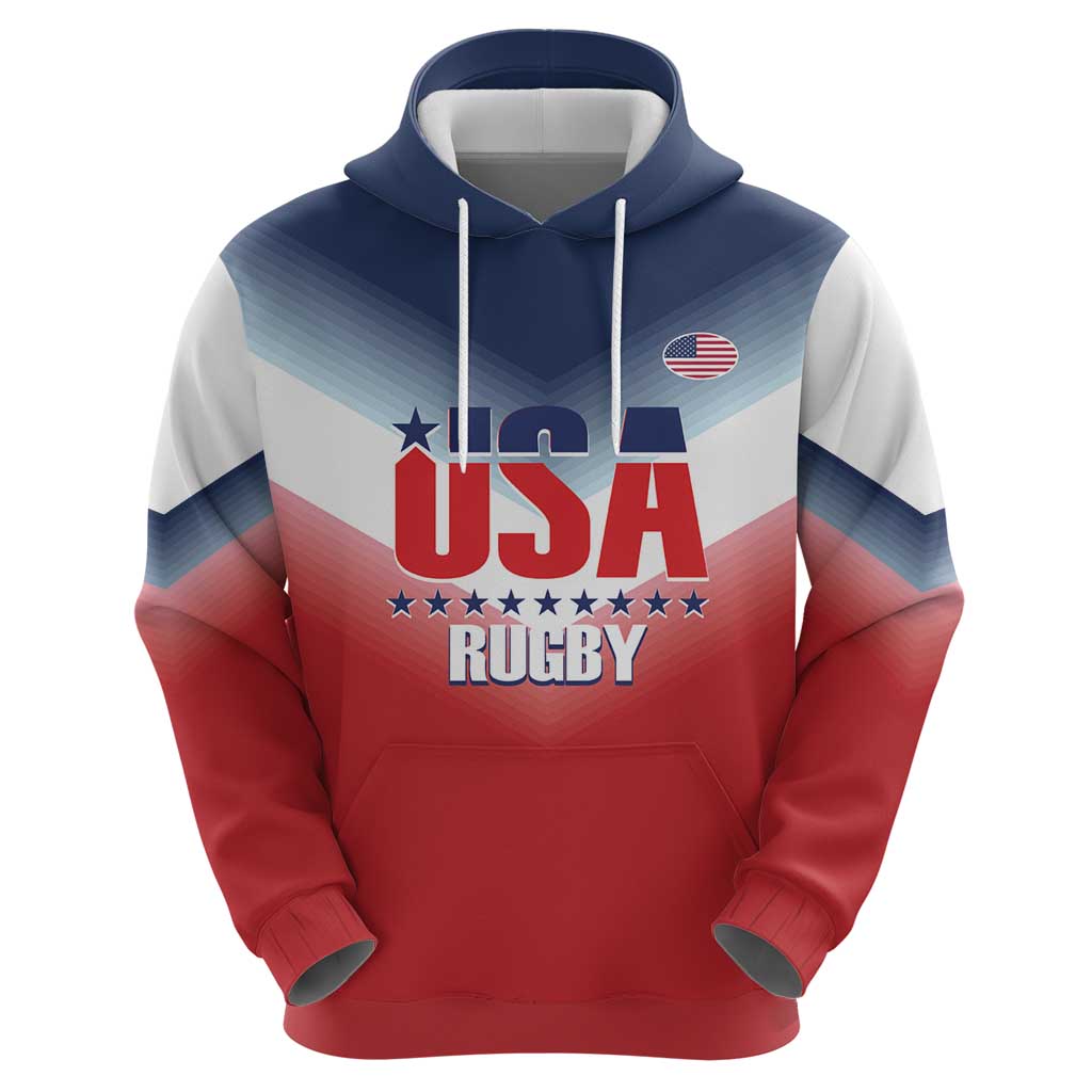 Custom USA Rugby Hoodie 2024 Simple Style LT14