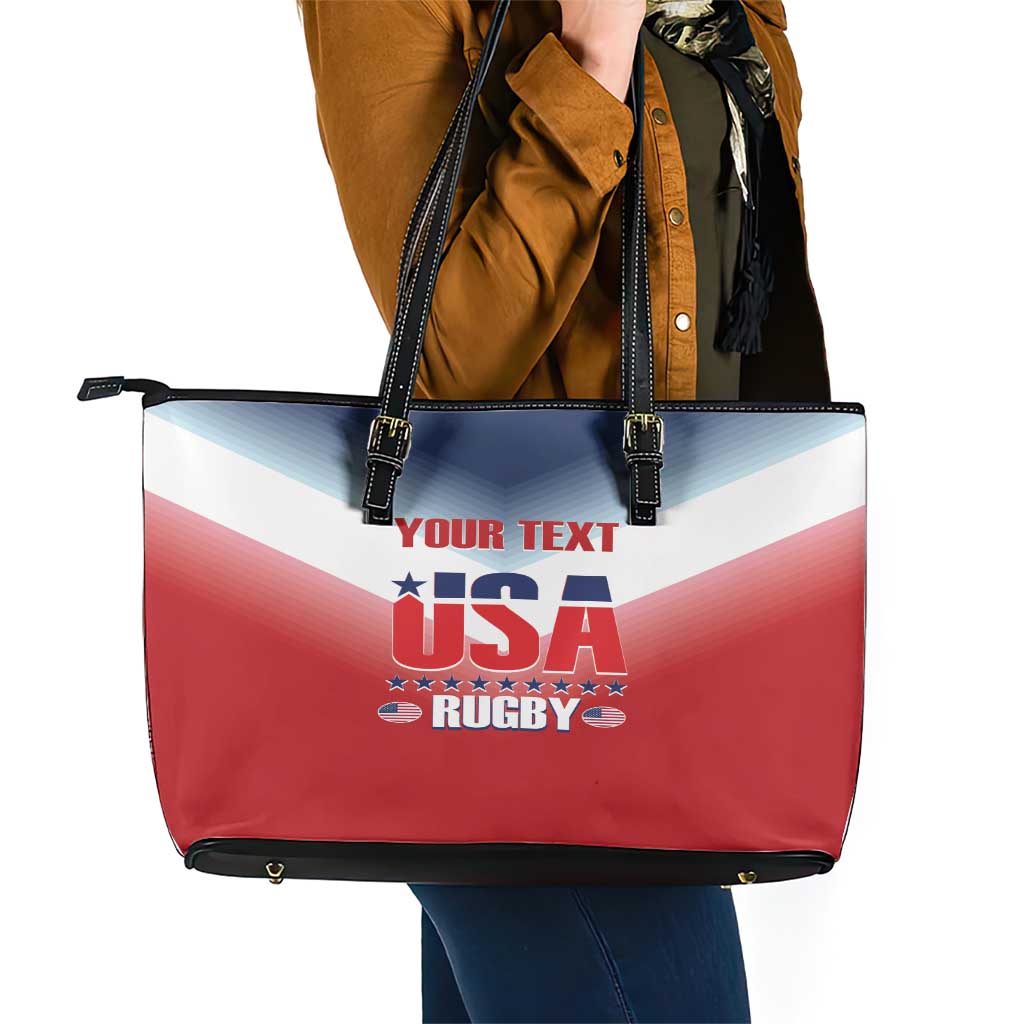 Custom USA Rugby Leather Tote Bag 2024 Simple Style LT14