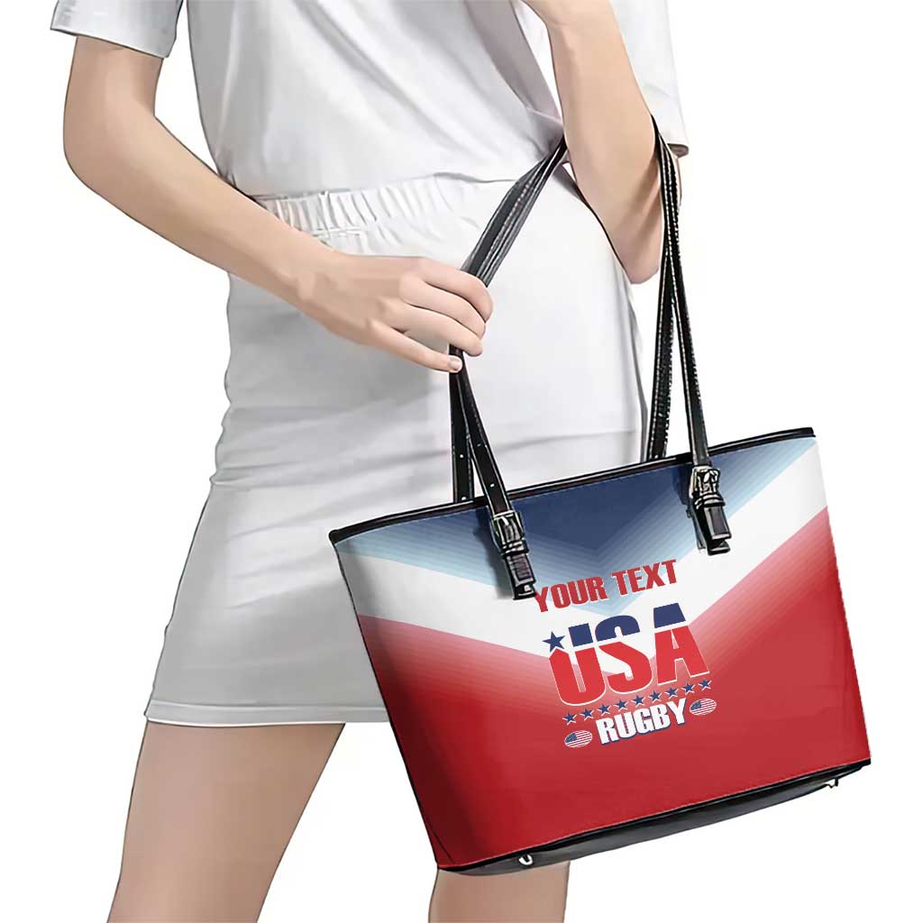 Custom USA Rugby Leather Tote Bag 2024 Simple Style LT14