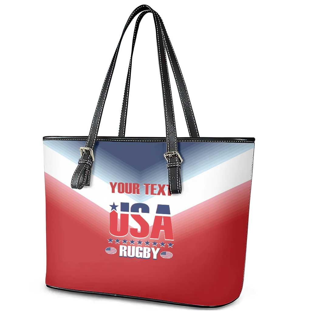 Custom USA Rugby Leather Tote Bag 2024 Simple Style LT14