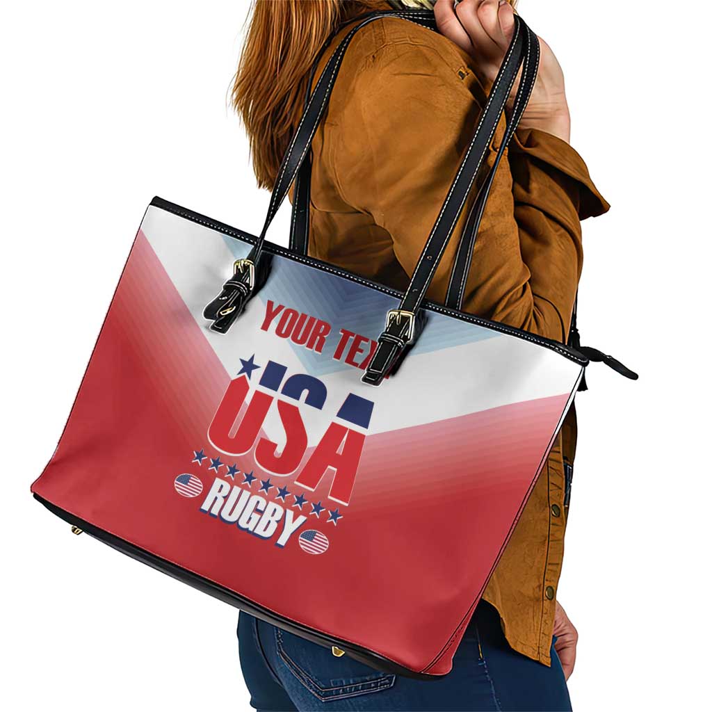 Custom USA Rugby Leather Tote Bag 2024 Simple Style LT14