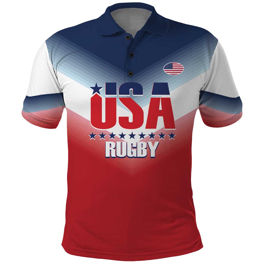 Custom USA Rugby Polo Shirt 2024 Simple Style LT14