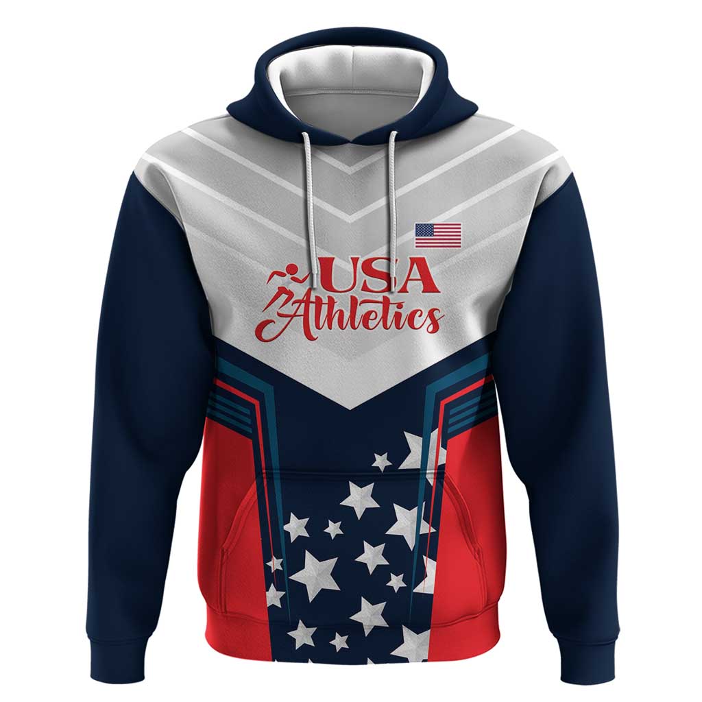 Custom USA Athletics Hoodie 2024 United States Champions Proud LT14
