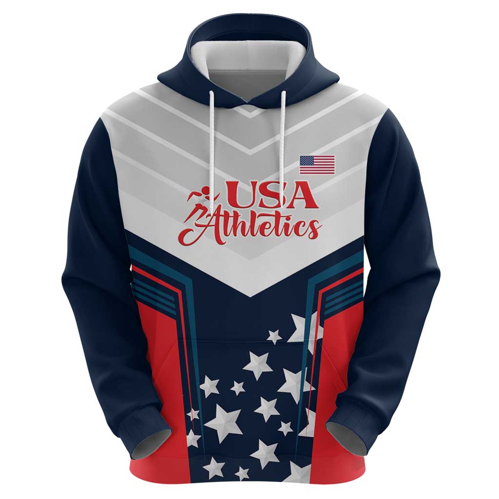 Custom USA Athletics Hoodie 2024 United States Champions Proud LT14
