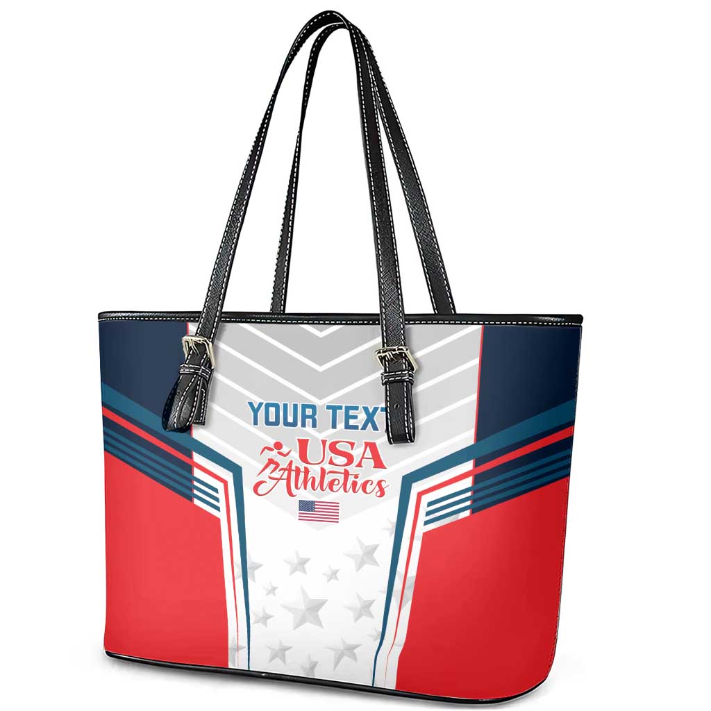 Custom USA Athletics Leather Tote Bag 2024 United States Champions Proud LT14