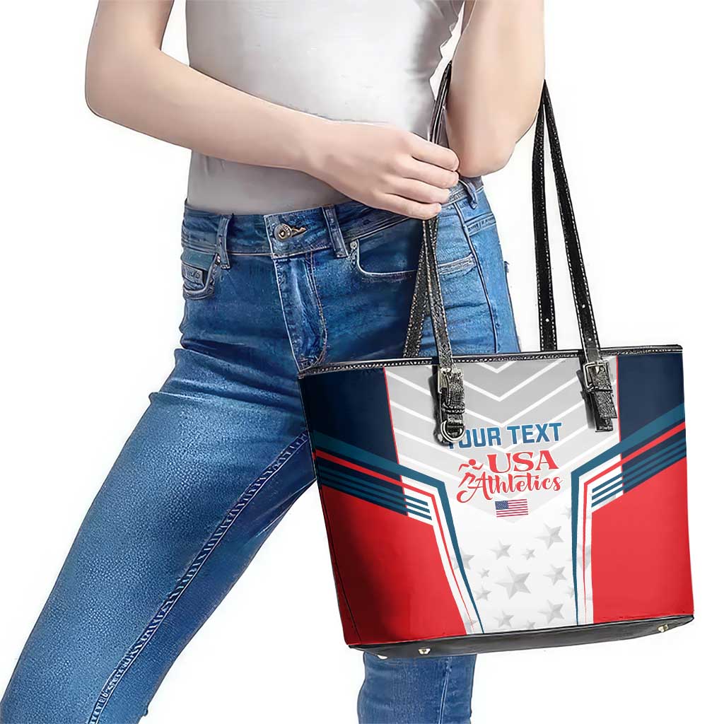 Custom USA Athletics Leather Tote Bag 2024 United States Champions Proud LT14