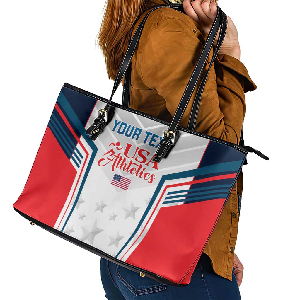 Custom USA Athletics Leather Tote Bag 2024 United States Champions Proud LT14