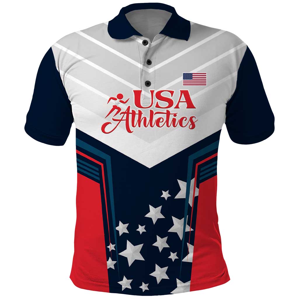 Custom USA Athletics Polo Shirt 2024 United States Champions Proud LT14