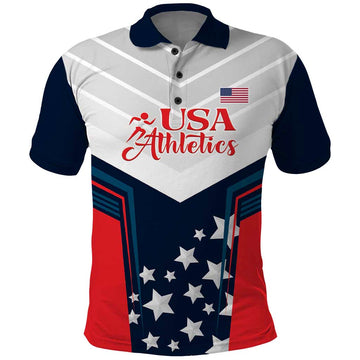 Custom USA Athletics Polo Shirt 2024 United States Champions Proud LT14