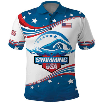 Personalized USA Swimming Polo Shirt 2024 We Are The Champions LT14