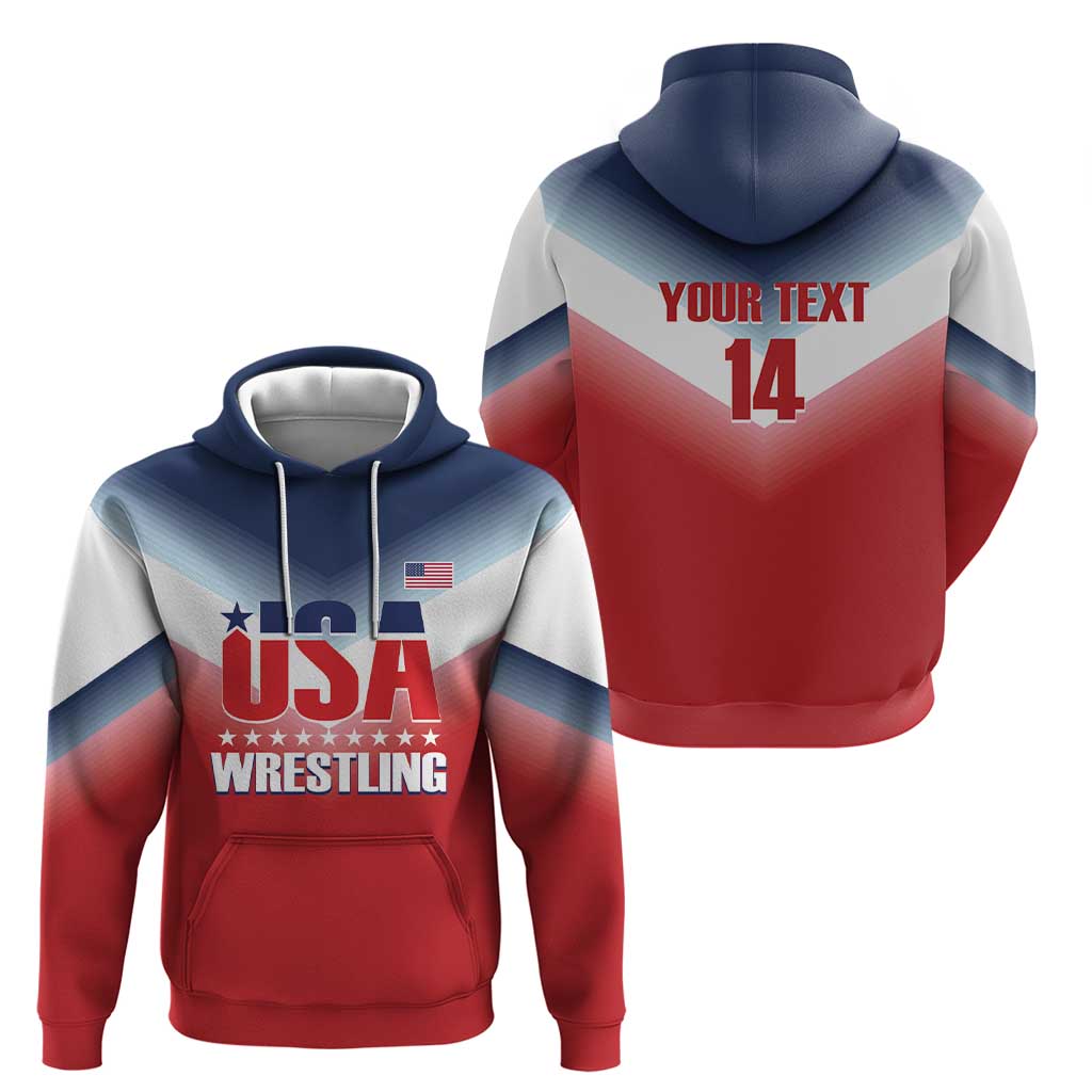 Custom USA Wrestling Hoodie 2024 Sporty Style LT14